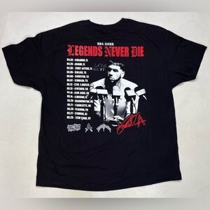Anuel AA Legends Never Die USA Tour Graphic T-shirt Men XXL Real Hasta La Muerte